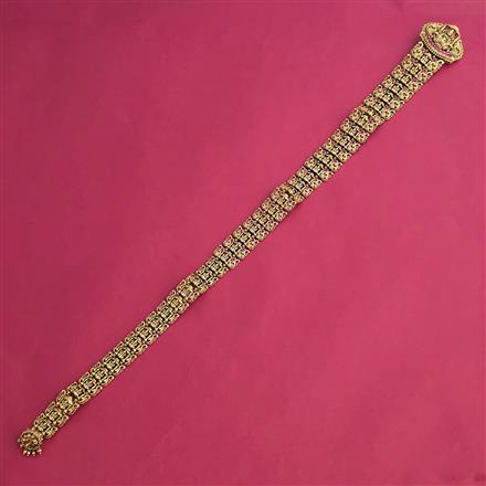 Antique Temple Hair Brooch with Matte Gold Plating