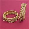 Antique Openable Bangles With Matte Gold Plating