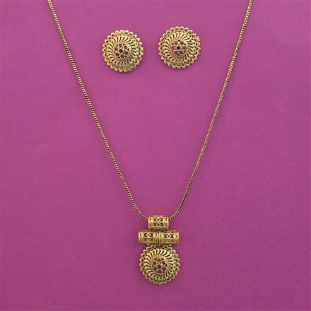 Antique Classic Pendant Set with Gold Plating