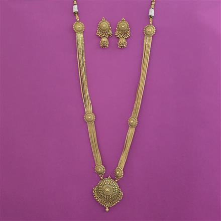 Antique Plain Gold Necklace with Gold Plating