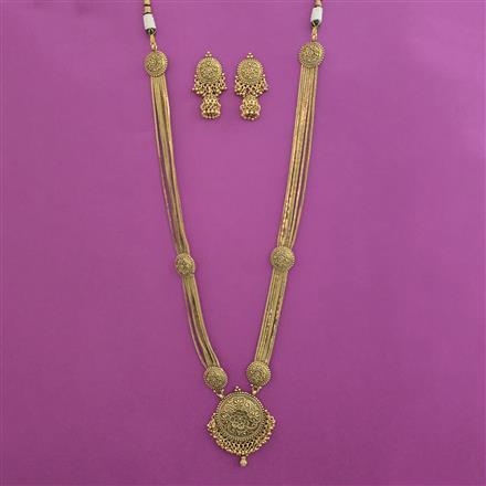 Antique Long Necklace with Gold Plating
