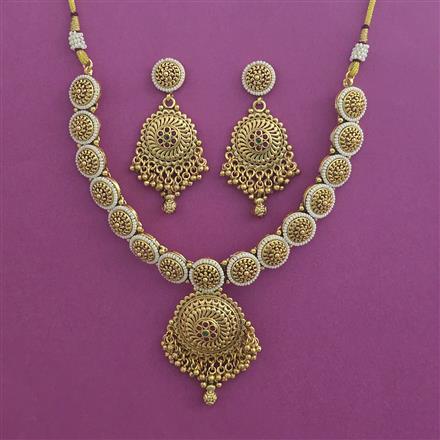 Antique Pearl Necklace with Gold Plating