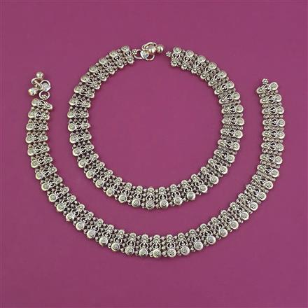 Antique Plain Gold Payal with Gold Plating