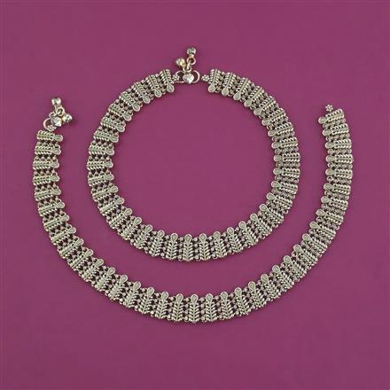 Antique Plain Gold Payal with Gold Plating