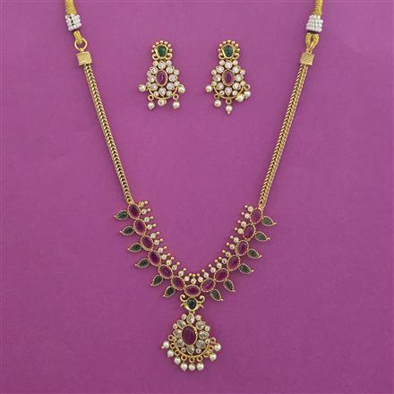 Antique Pearl Necklace with Gold Plating