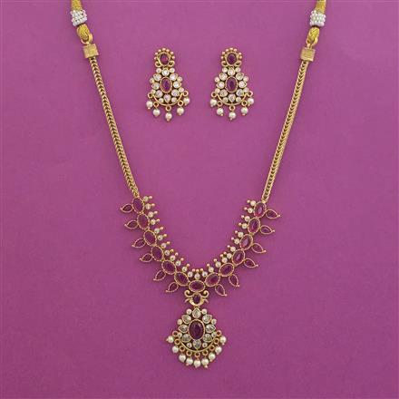 Antique Pearl Necklace with Gold Plating