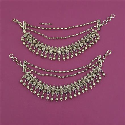 Antique Temple Ear Chain with Matte Gold Plating