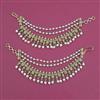 Antique Temple Ear Chain with Matte Gold Plating