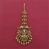 Antique Temple Tikka with Matte Gold Plating
