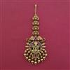 Antique Temple Tikka with Matte Gold Plating