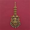 Antique Temple Tikka with Matte Gold Plating