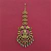 Antique Temple Tikka with Matte Gold Plating