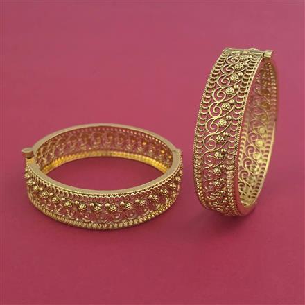 Antique 2 Pc Openable Bangles with Gold Plating