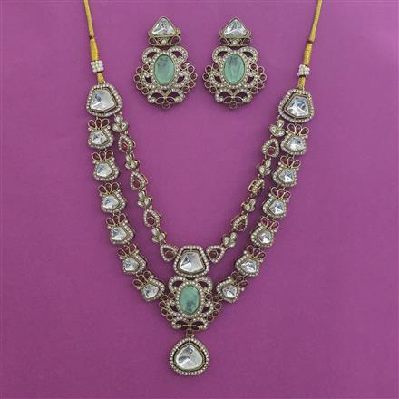 Antique Layered Necklace with Mehndi Plating