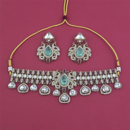 Antique Classic Necklace with Mehndi Plating