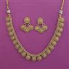 Antique Plain Gold Necklace with Gold Plating