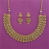 Antique Plain Gold Necklace with Gold Plating