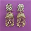 Antique Jhumki with Matte Gold Plating