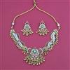 Antique Pearl Necklace with Matte Gold Plating