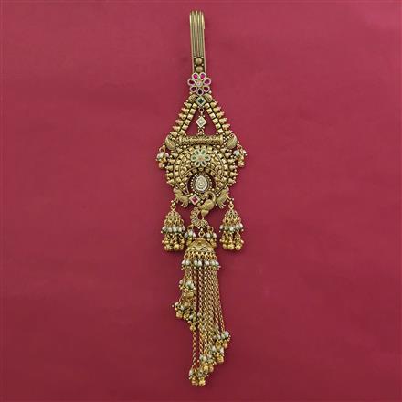 Antique Birds Jhuda with Matte Gold Plating