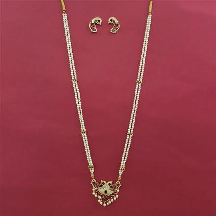 Antique Long Necklace with Gold Plating