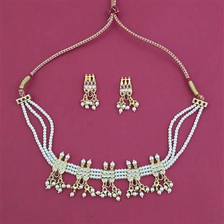 Antique Choker Necklace with Gold Plating
