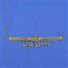 Antique Adjustable Bracelet with Matte Gold Plating