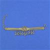 Antique Adjustable Bracelet with Matte Gold Plating
