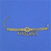 Antique Adjustable Bracelet with Matte Gold Plating