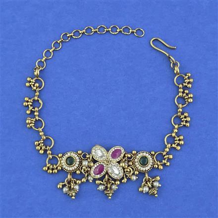Antique Pearl Bracelet with Matte Gold Plating