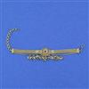 Antique Adjustable Bracelet with Matte Gold Plating
