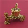 Antique Temple Sindoor Box with Matte Gold Plating