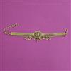 Antique Adjustable Bracelet with Matte Gold Plating