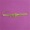 Antique Adjustable Bracelet with Matte Gold Plating
