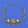 Antique Adjustable Bracelet with Matte Gold Plating
