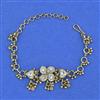 Antique Adjustable Bracelet with Matte Gold Plating