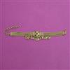 Antique Adjustable Bracelet with Matte Gold Plating