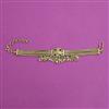 Antique Adjustable Bracelet with Matte Gold Plating