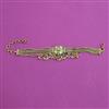 Antique Adjustable Bracelet with Matte Gold Plating