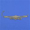 Antique Adjustable Bracelet with Matte Gold Plating
