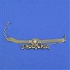 Antique Adjustable Bracelet with Matte Gold Plating