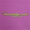 Antique Adjustable Bracelet with Matte Gold Plating
