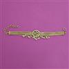 Antique Adjustable Bracelet with Matte Gold Plating