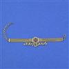 Antique Adjustable Bracelet with Matte Gold Plating