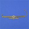 Antique Adjustable Bracelet with Matte Gold Plating