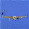 Antique Adjustable Bracelet with Matte Gold Plating