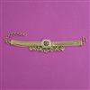 Antique Adjustable Bracelet with Matte Gold Plating