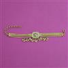 Antique Adjustable Bracelet with Matte Gold Plating