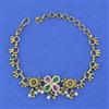 Antique Adjustable Bracelet with Matte Gold Plating