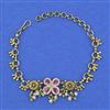 Antique Adjustable Bracelet with Matte Gold Plating